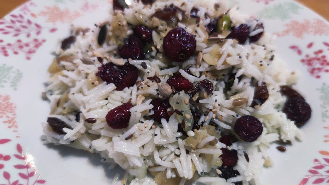Pilaf de arroz con frutos secos en Thermomix