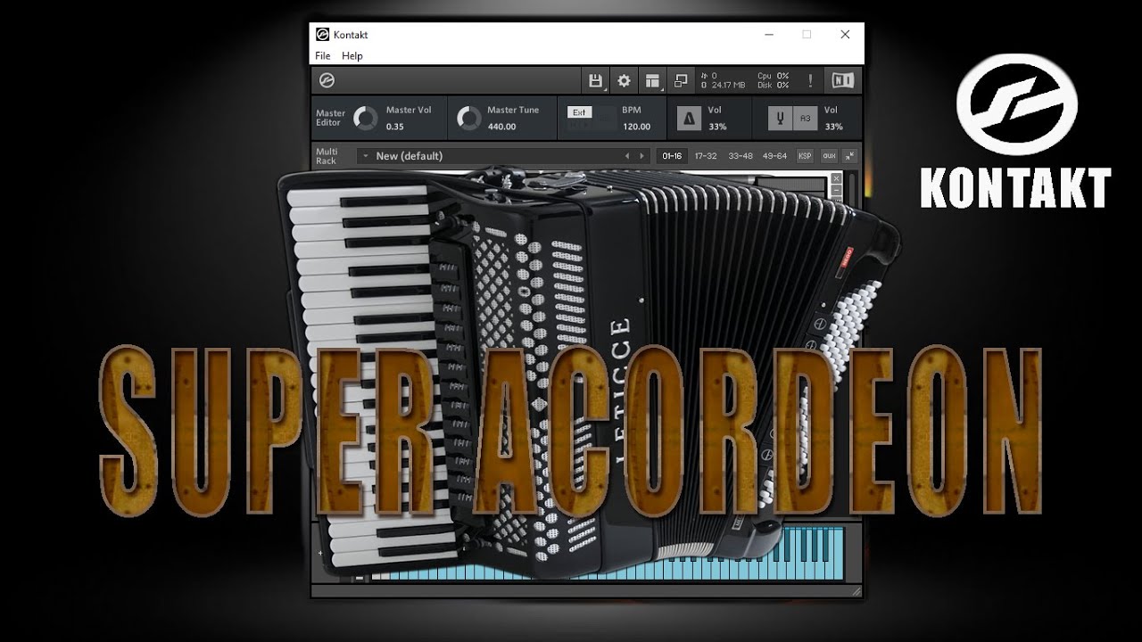 SUPER ACORDEON PARA KONTAKT (SANFONA) - LINK PRA BAIXAR NA DESCRIÇÃO