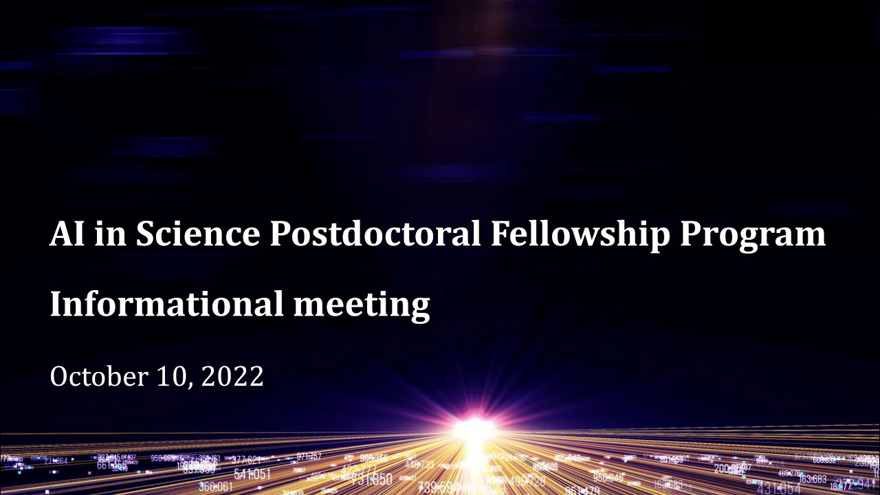 MIDAS AI in Science Postdoctoral Program Announcement Town Hall | Oct. 10 2022