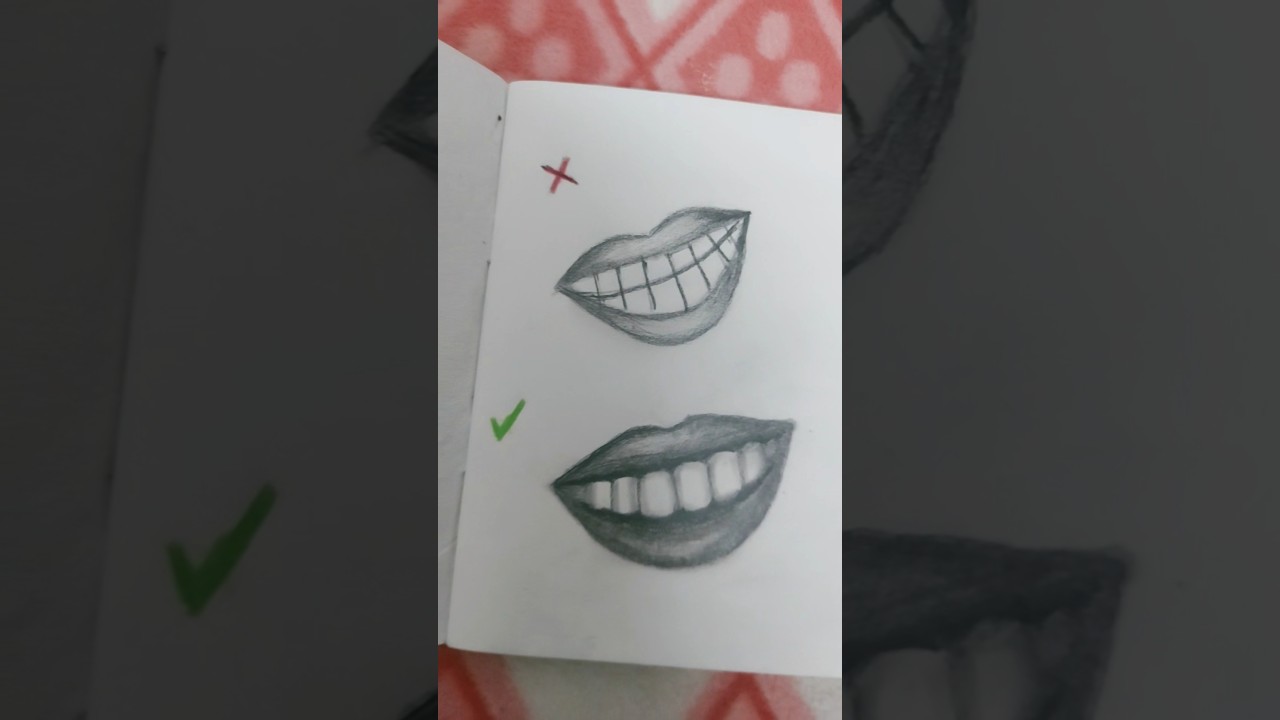 How to make realistic teeth 😁 #art #shorts #reels #youtubeshorts