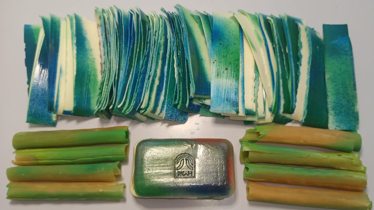Colour crispy soap. Asmr crushing. Satisfying video. No talking. Mix 49. Relaxed. Асмр хруст мыла