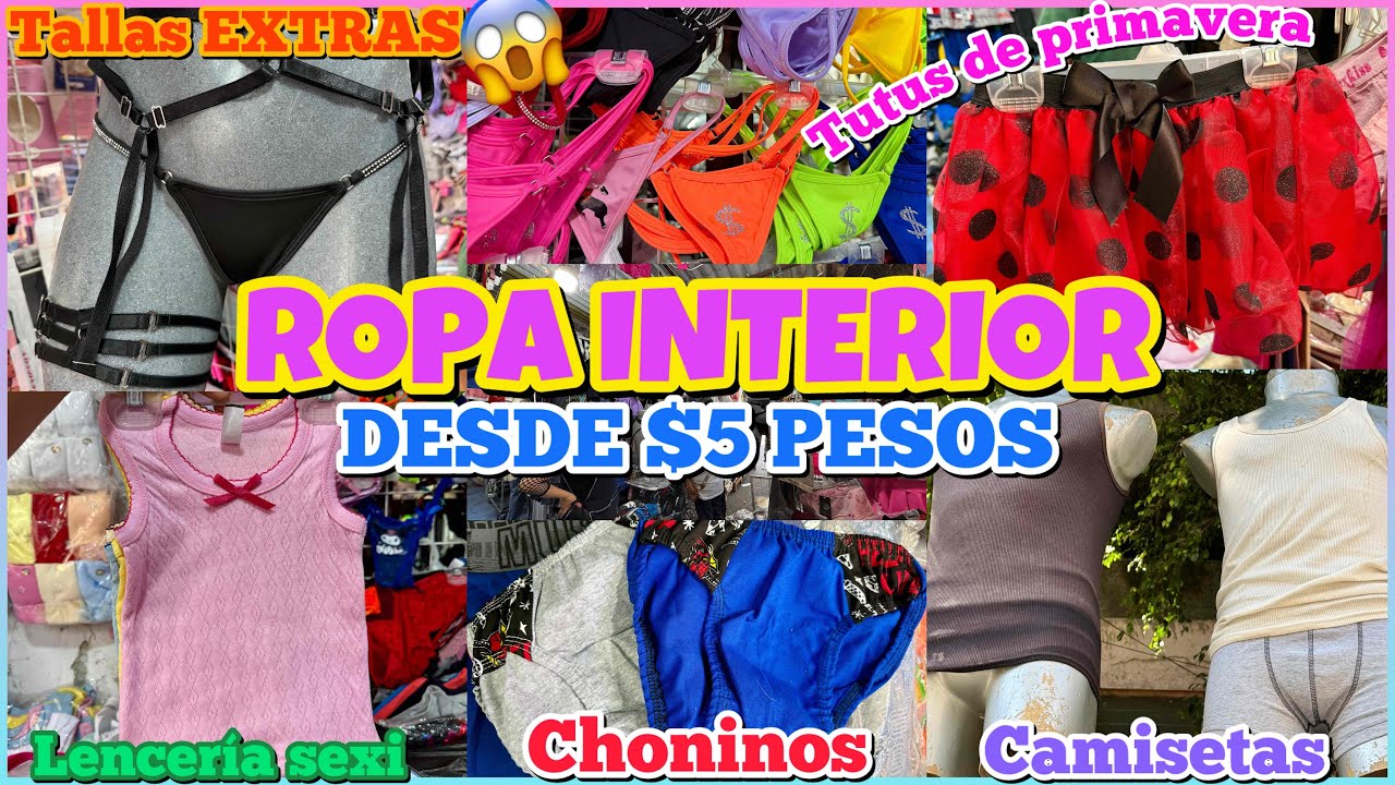 🤑ROPA INTERIOR BUENA, BONITA y BARATA ¡DESDE $5 PESOS!😱 BRASIER, BOXER, CALCETINES / CANAL DEL NORTE