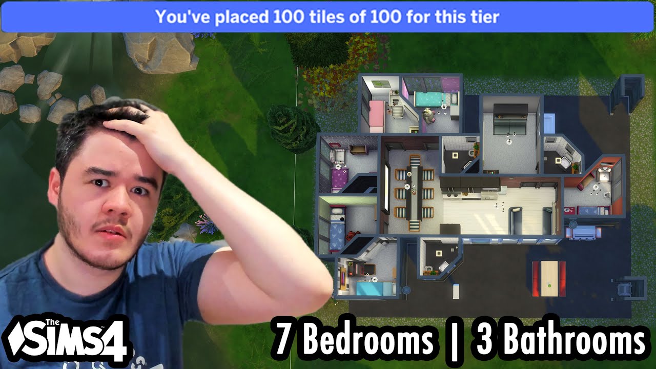 Sims 4 Tiny Living Build: 8 Sims Family Home 100 Tiles