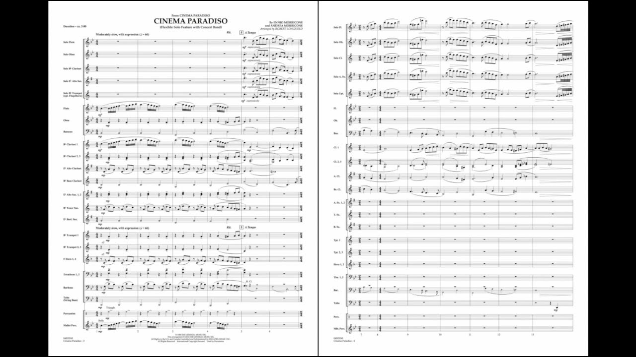 Cinema Paradiso by Ennio Morricone | Arr. Robert Longfield