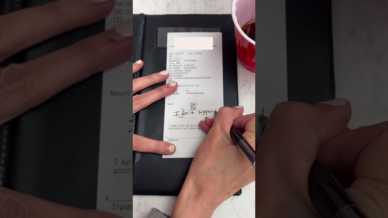 Customer didn&rsquo;t tip because of this! 🤬 #restaurantlife #tipping #politics