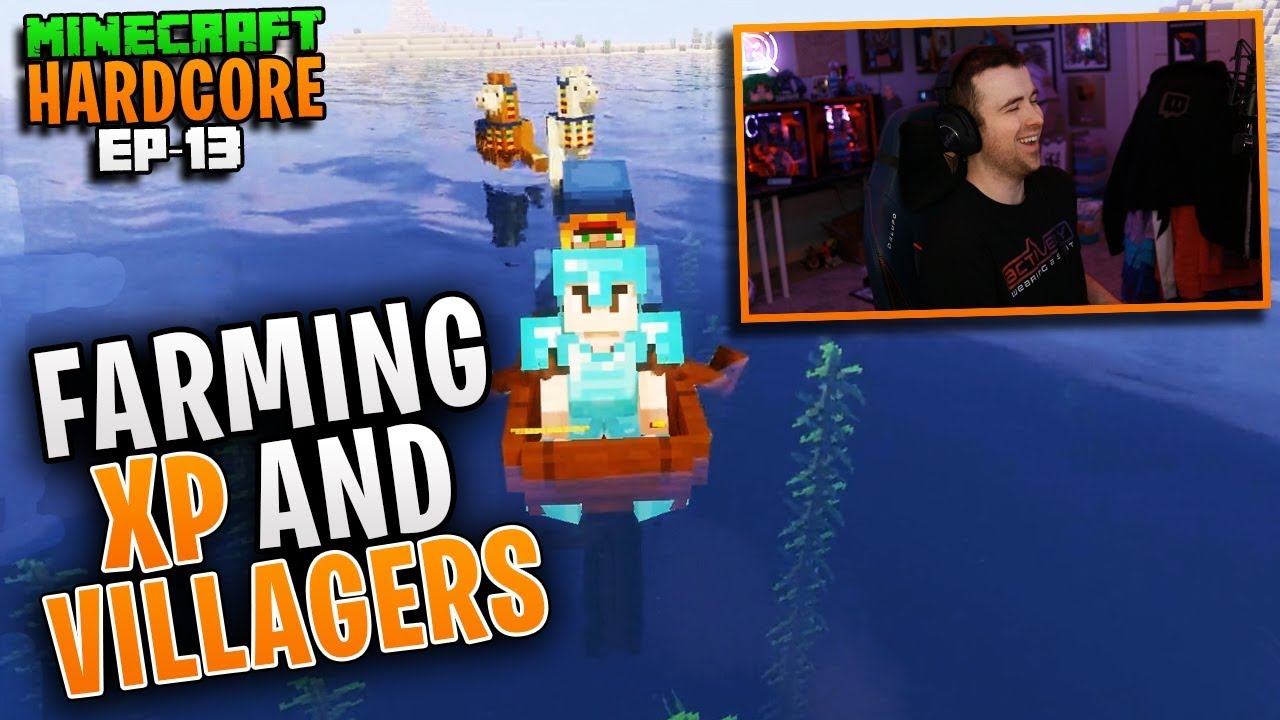 HARDCORE MINECRAFT! Farming XP AND VILLAGERS! Ep. 13