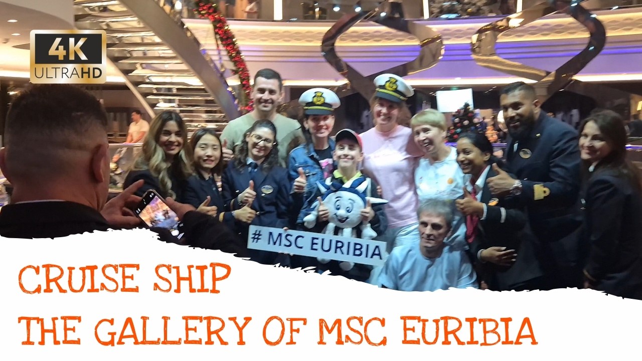 Прогулка по галерее круизного лайнера MSC Euribia в формате 4K.