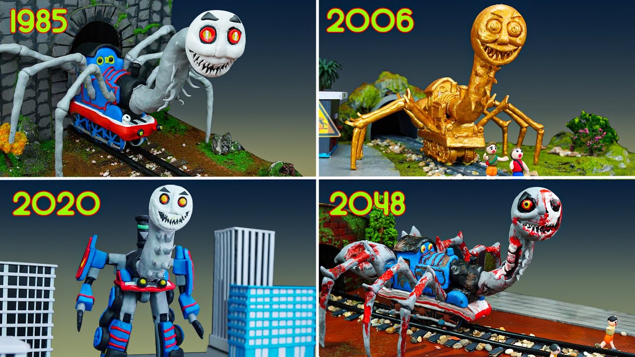 😱 EVOLUTION OF THOMAS.EXE SPIDER  - Trevor Henderson Creatures with Clay
