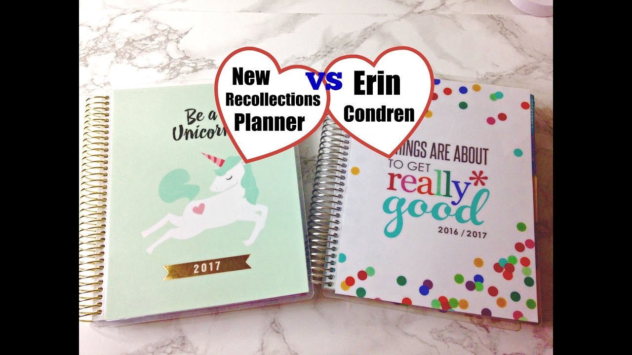 NEW Recollections Planner vs Erin Condren