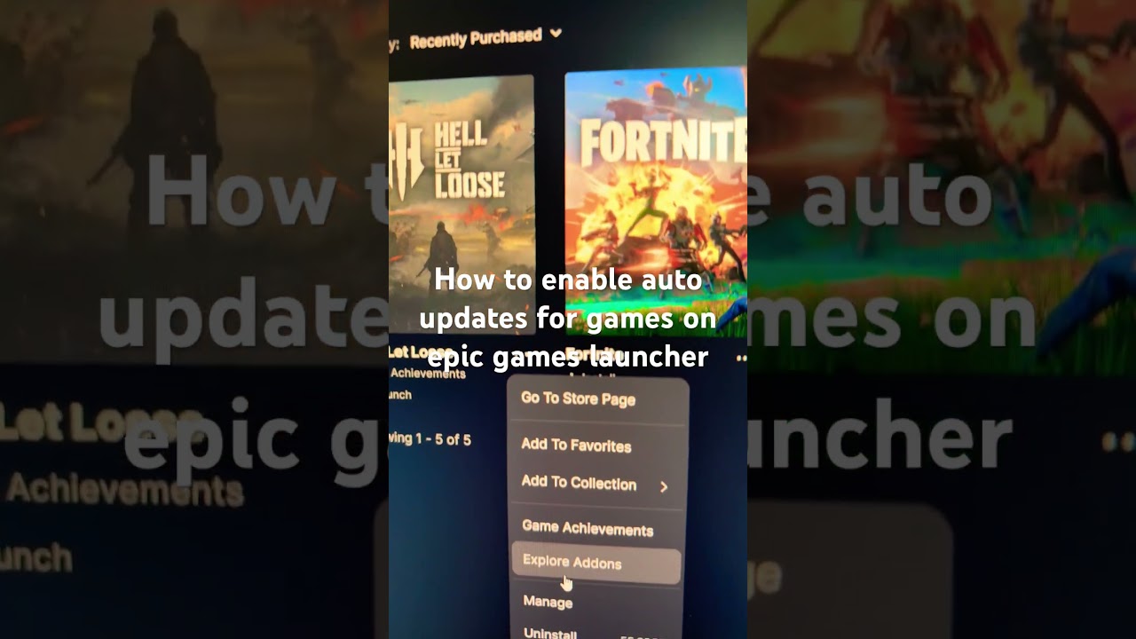 How to enable auto updates for games on epic games launcher