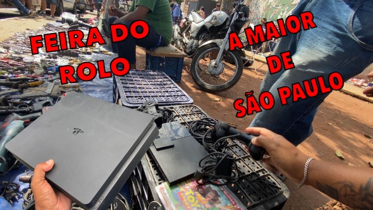FEIRA DO ROLO GIGANTE EM SAO PAULO ACHEI PS4 DE 1T PSP XBOX PC E MUITA MUAMBA | CAÇADA GAMER