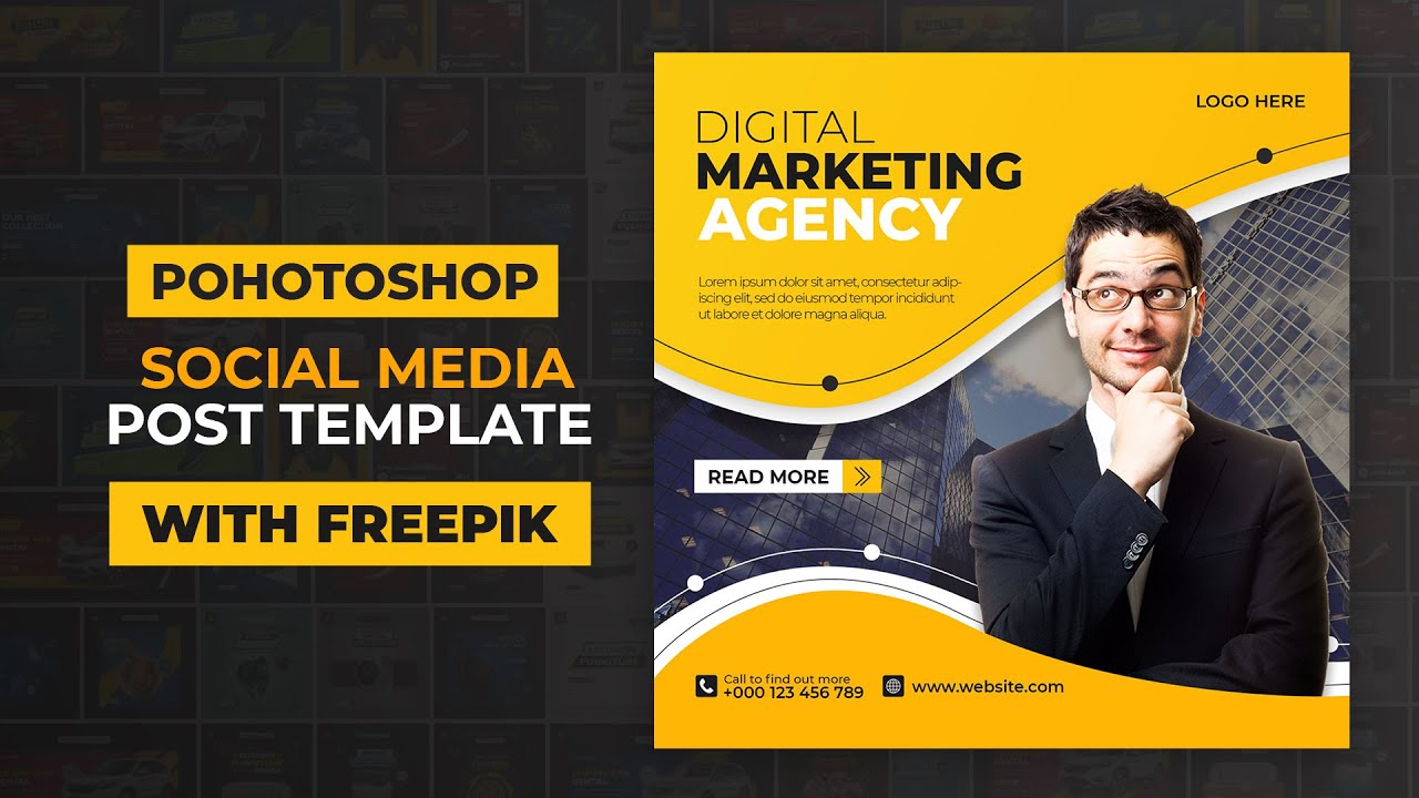 Photoshop Social Media Post Template Design With Freepik