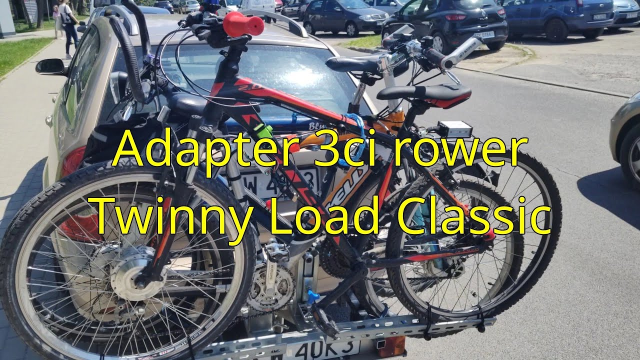Domowej roboty adapter na trzeci rower do bagażnika Twinny Load Classic.