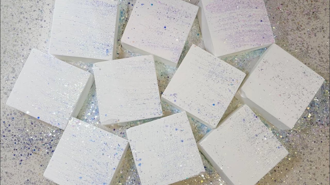 Gym Chalk ASMR | White&Blue Water💧&Glitter&Crispy | New | Crush | Oddly Satisfying | Sleep Aid