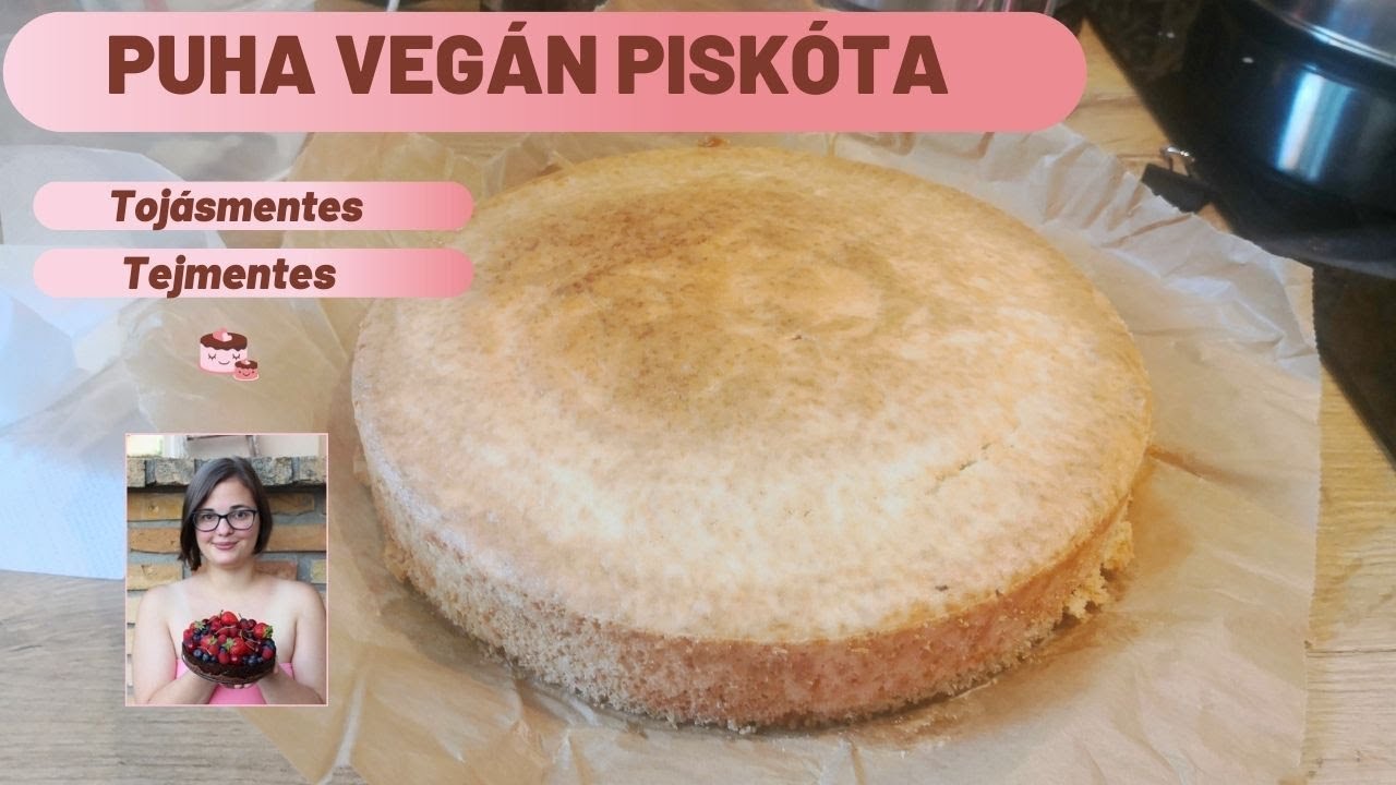 Vegán PISKÓTA🥧 recept, puha tojásmentes piskóta - Diétás torta receptek Hannával
