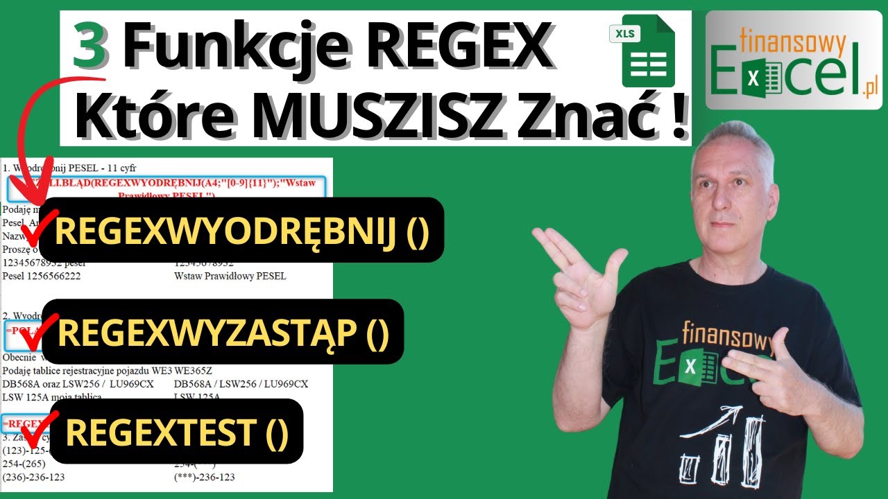 178. 3 Magiczne Funkcje REGEX (Wyrażenia Regularne) w Excelu 365, Które Oszczędzą Ci Godziny Pracy