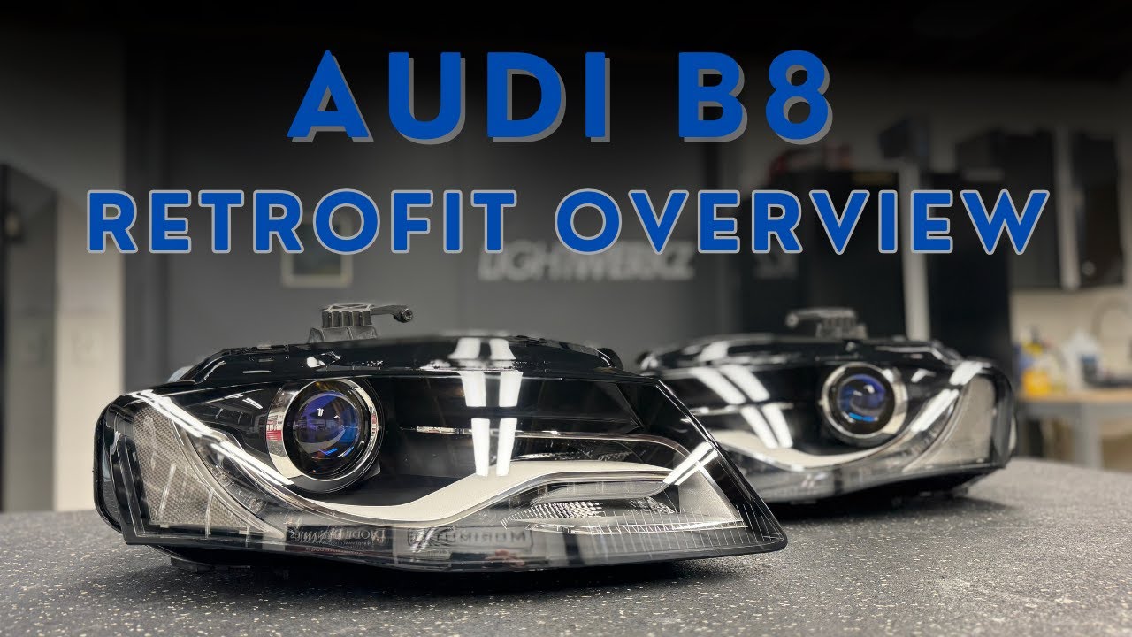 Audi B8 G5-BRT Projector Retrofit + New Headlight Lenses