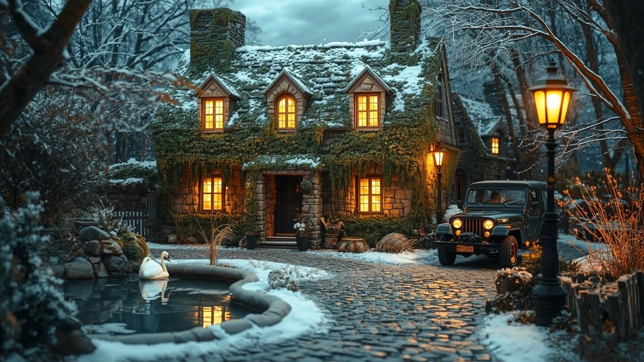 Cozy Winter Cottage Piano (1 Hour) | Relaxing Music For Reading, Focus, Sleep ❄️🎼