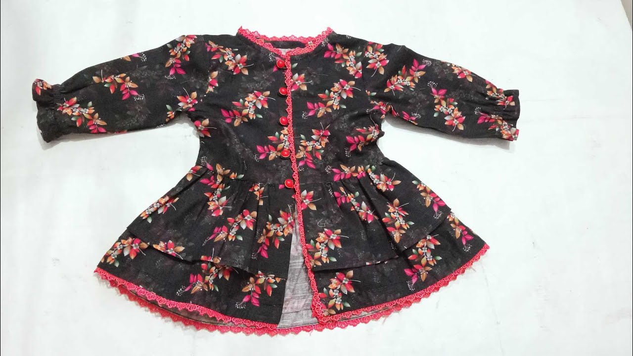 Easy Baby Dress Sewing Tutorial | Sewing Projects | Winter Dress Cutting and Stitching Step by Step