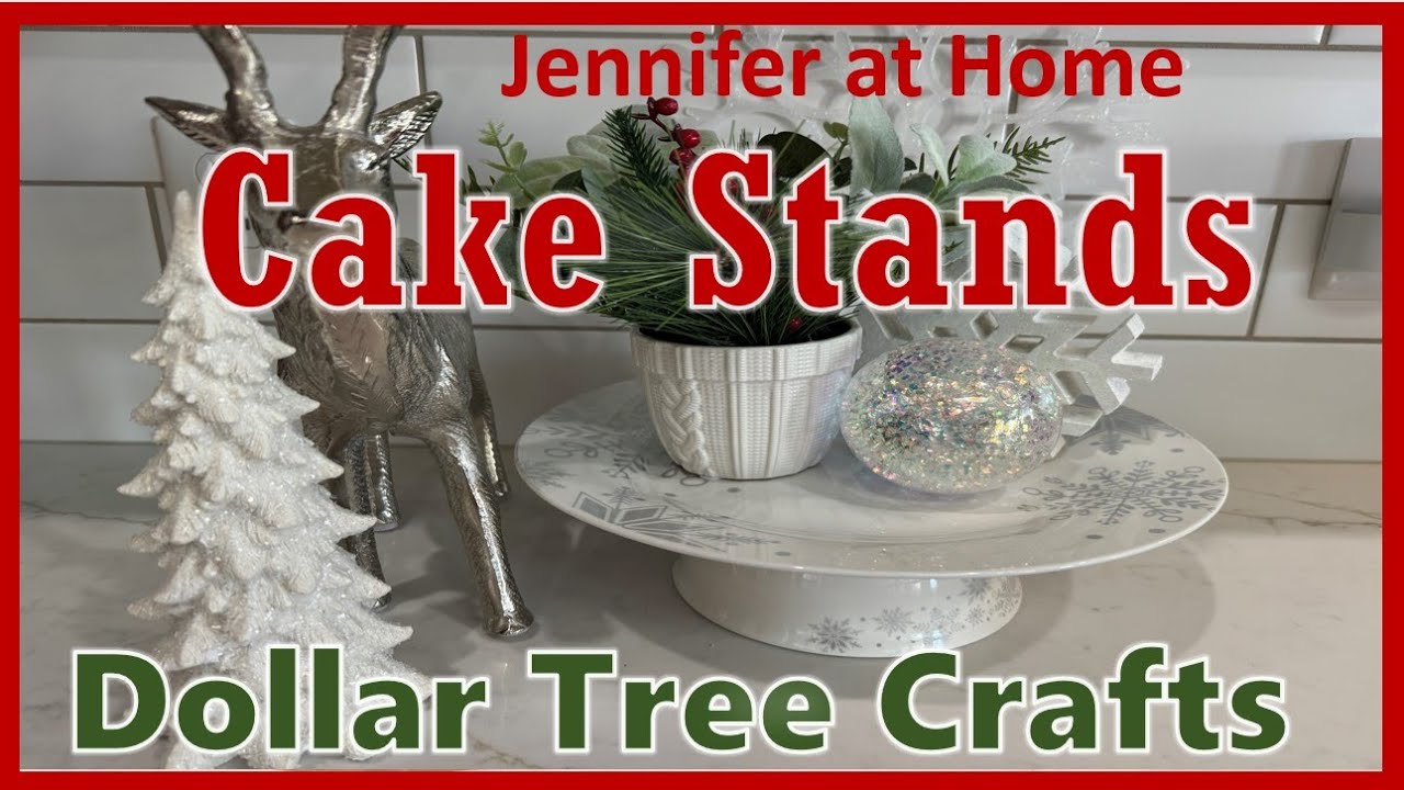 Dollar Tree Craft Cake Stands / Risers #craftideas #dollartree #cakestands #christmascrafts #riser