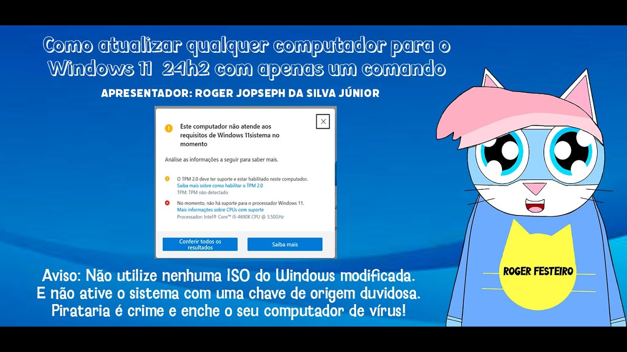 Como atualizar qualquer computador para o Windows 11 24h2 com apenas um comando
