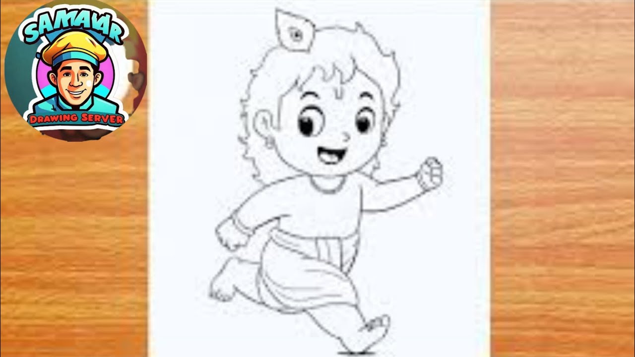 God krishna drawing #youtube#art #jayshrreram #hindudeity 