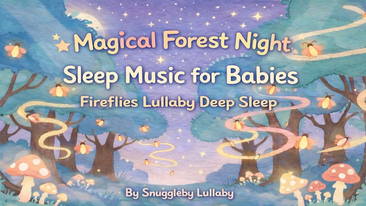 Magical Forest Night Sleep Music for Babies 🌙✨| 2 hours |  Fireflies Lullaby | Deep Deep Sleep