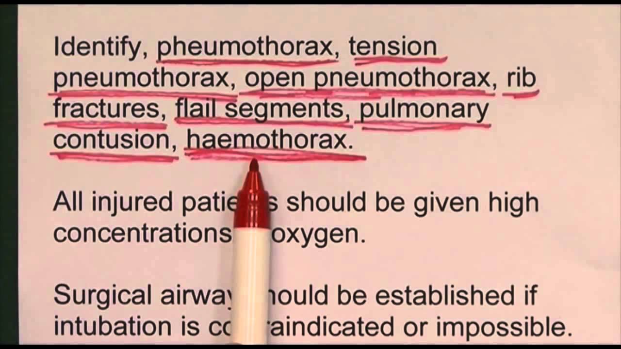 Priorities in trauma ABCDE notes