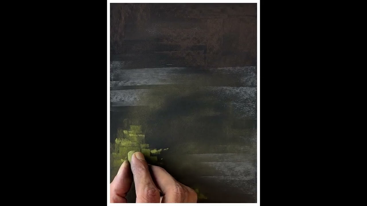 Лебедь на озере — лёгкая мягкая пастель