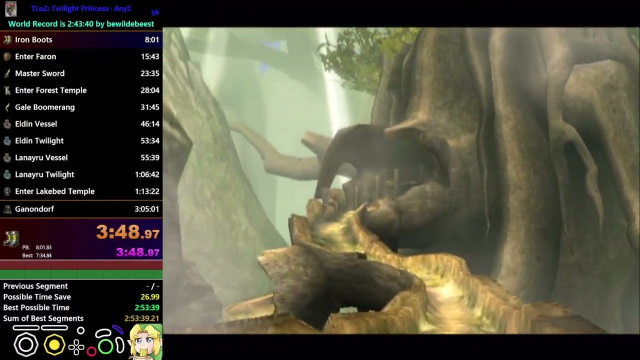 Twilight Princess Any% Speedrun in 3:02:45