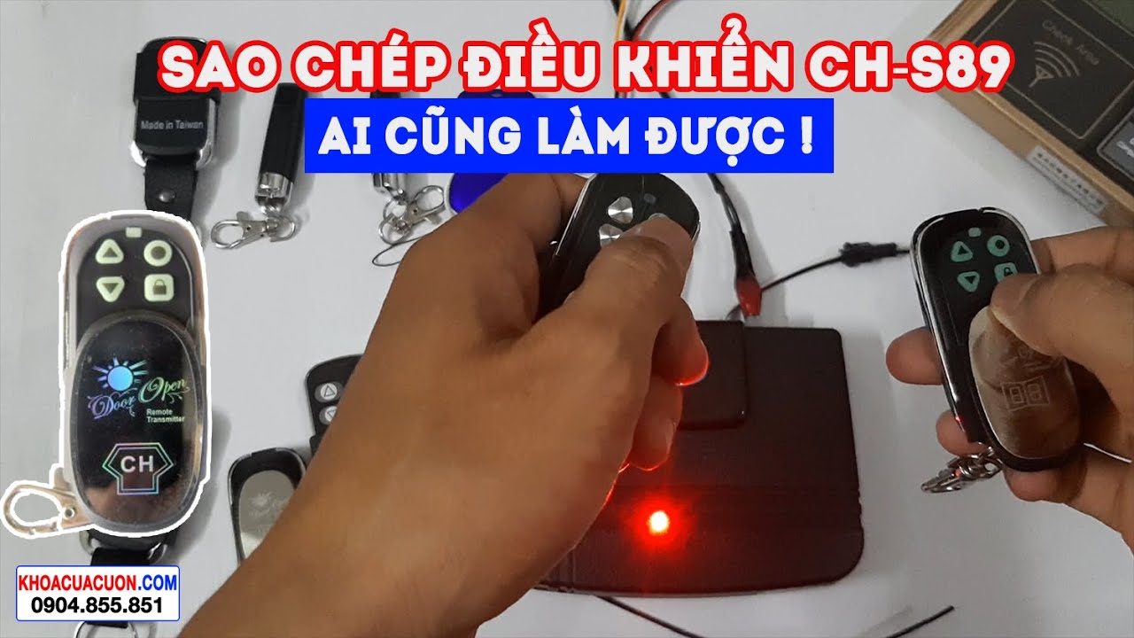 Sao chép khóa điều khiển cửa cuốn CH S89 | www.khoacuacuon.com