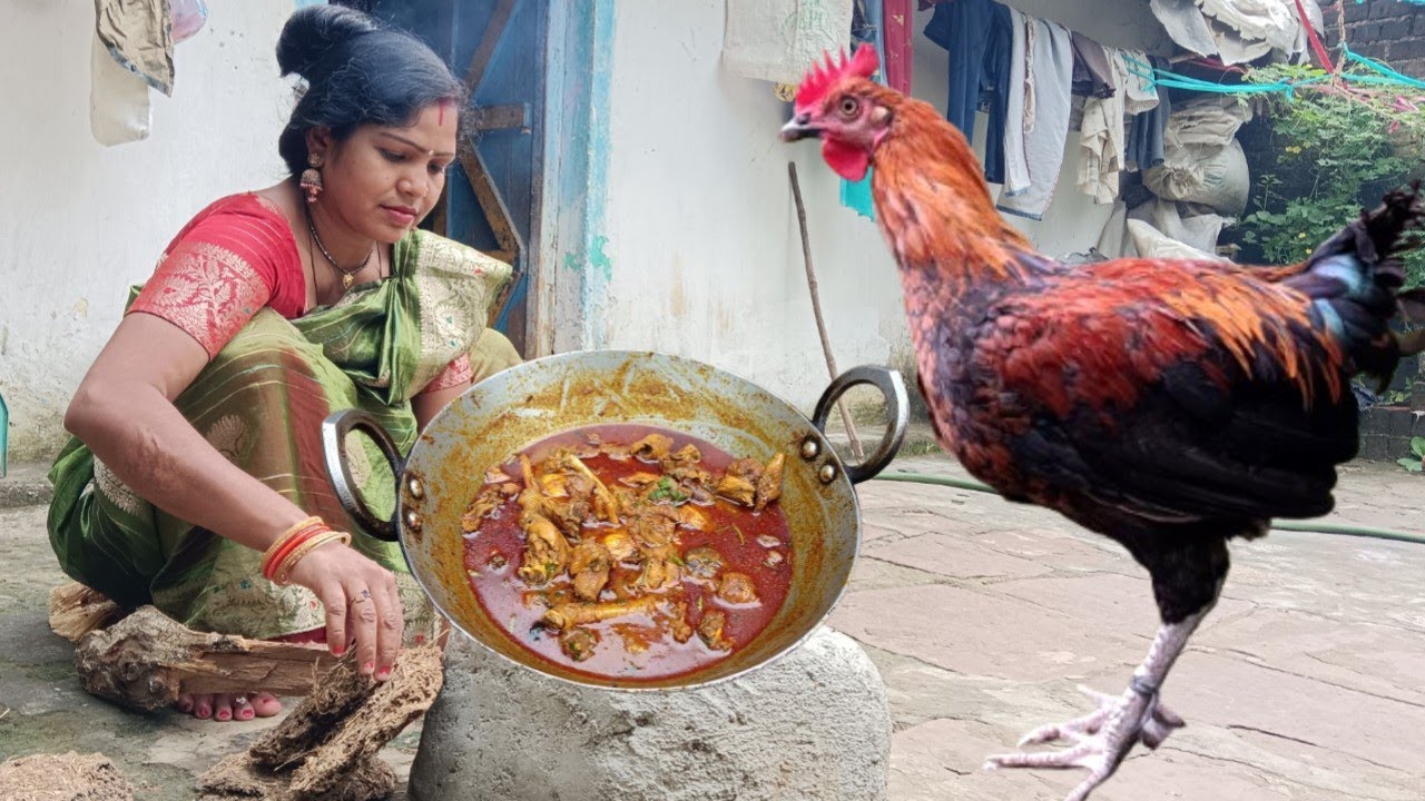 विलेज स्टाइल देसी मुर्गा रेसिपी ll Desi Murga Banane Ka Tarika ll Desi Chicken Recipe Cg 🔥🔥