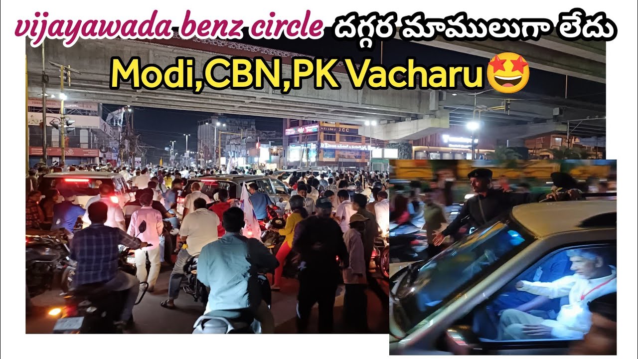 Vijayawada Benz Circle MODI, CNB,PK Road Show  | 2024 |#vijaysjourney #latest #2024