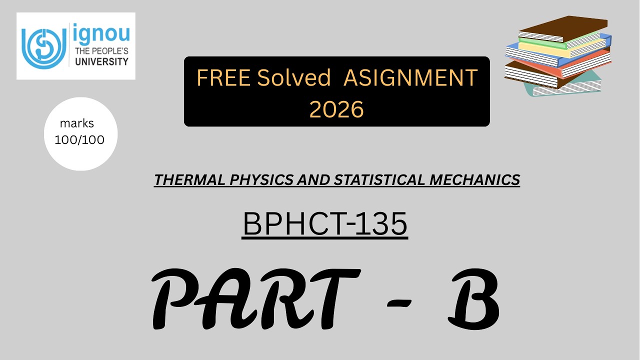 BPHCT 135 solved assignment 2026 in English || bphct135 solved assignment 2025-26 || ignou bphct135