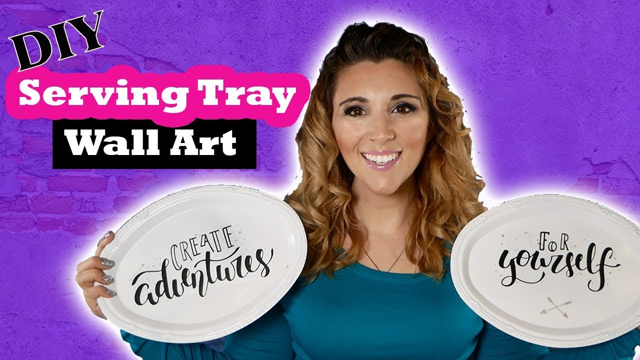 Easy Serving Tray Wall Art DIY | Tutorial | Dollar Tree | Farmhouse Decor