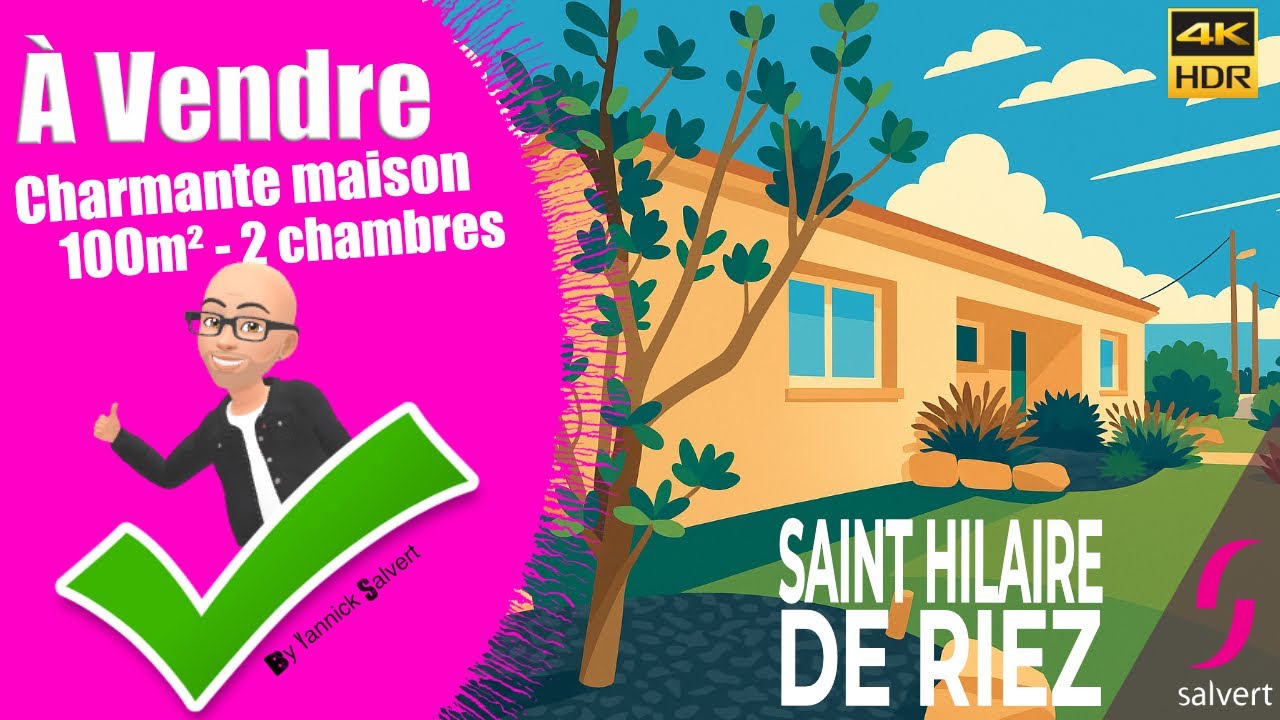 Maison de plain-pied entièrement rénovée à vendre  - St Hilaire de Riez - Vendée - Charme & bon goût