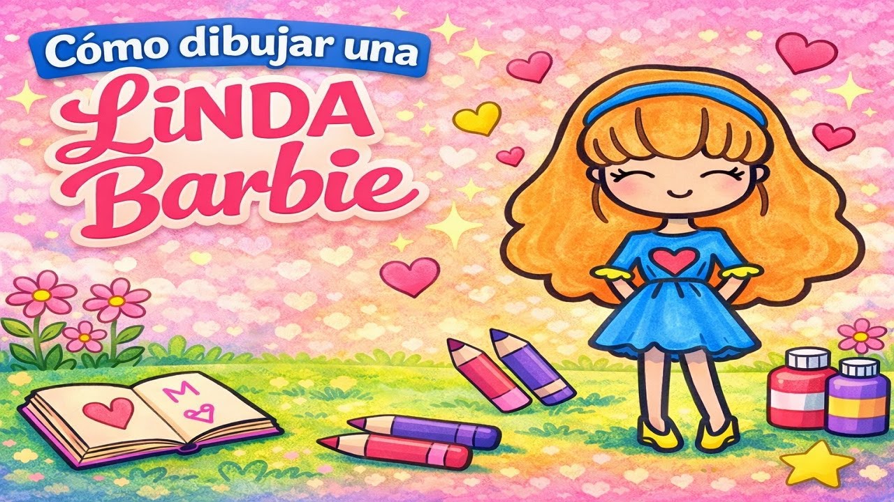 Cómo dibujar una Linda Niña Barbie 💖✨