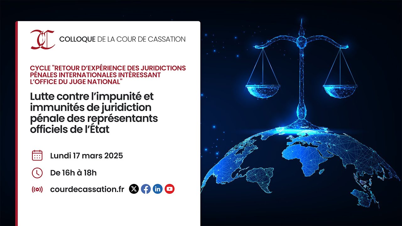 Lutte contre l&rsquo;impunit&eacute; et immunit&eacute;s de juridiction p&eacute;nale des repr&eacute;sentants officiels de l&rsquo;&Eacute;tat