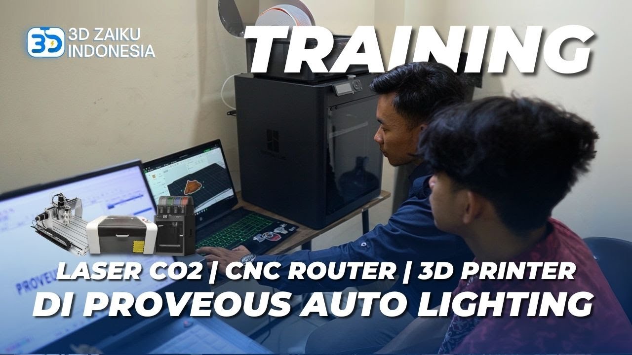 TRAINING & INSTALASI LASER CO2, CNC ROUTER, 3D PRINTER DI PREVOUS AUTO LIGHTING!!