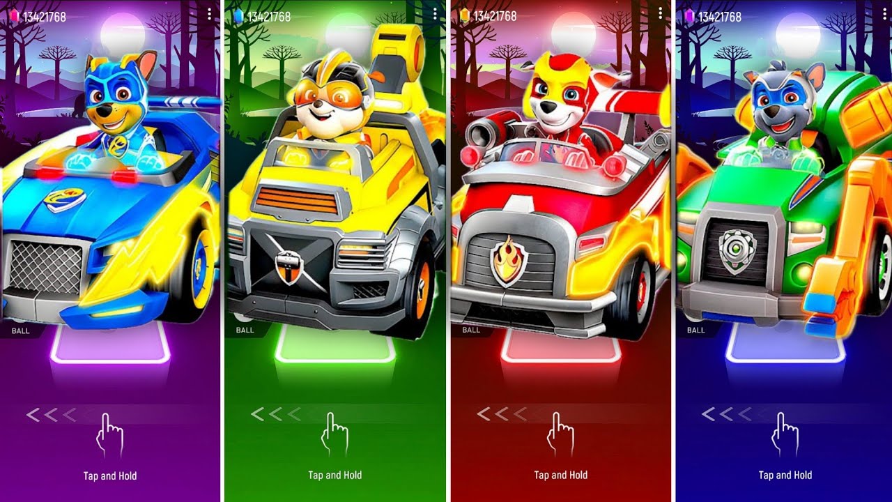 Paw Patrol - Ryder vs Rubble vs Marshel Coffin Dance Music Tiles hop Edm Rush