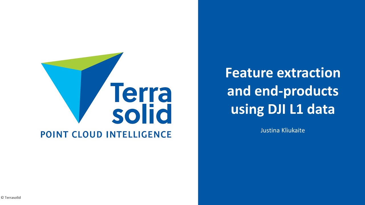 Feature Extraction and End Products using DJI L1 Data