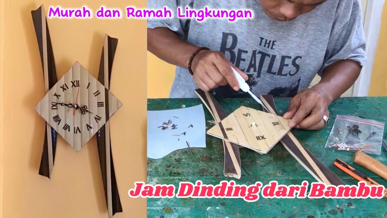 Cara Pembuatan Jam Dinding dari Bambu ~Kerajinan dari Bambu