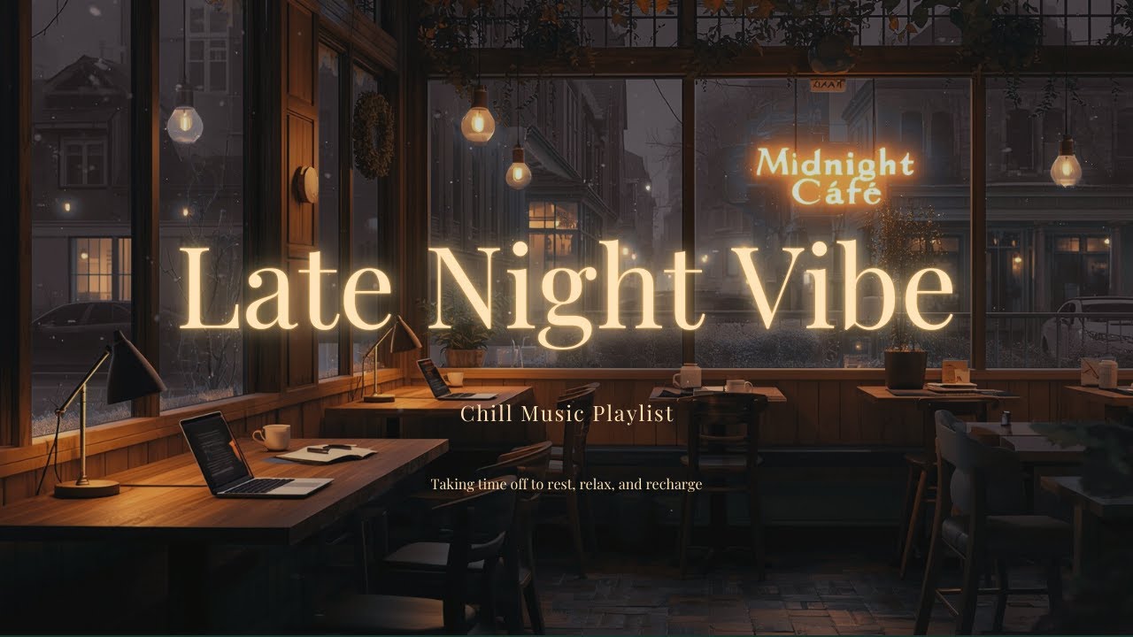 Snowy Night Lofi Study Session | Late Night Cafe Vibes