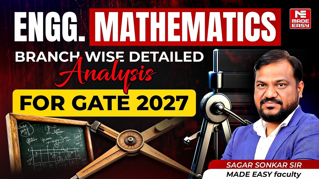 Engineering Mathematics Branch Wise Analysis | GATE 2027 तैयारी Strategy by Sagar Sonkar Sir