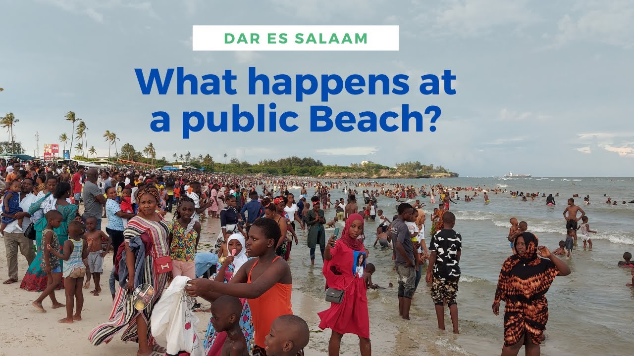 What happens at the most popular beach in Tanzania?