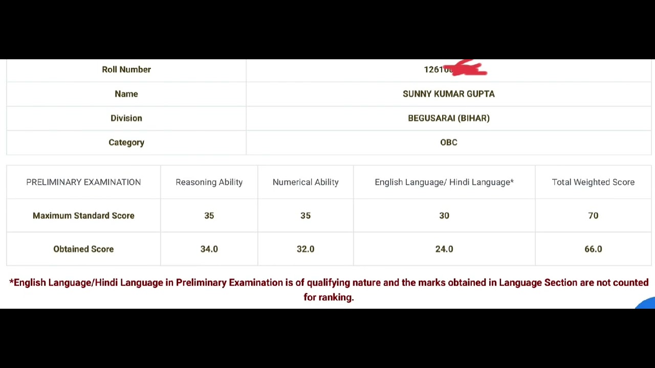 LIC ASSISTANT 2019 PRE EXAM MY MARKS....