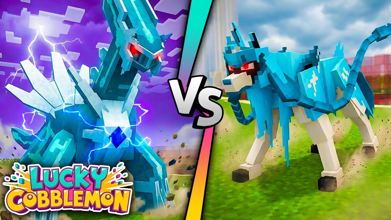 LUCKY COBBLEMON | ZACIAN SHINY vs DIALGA SHINY no MINECRAFT