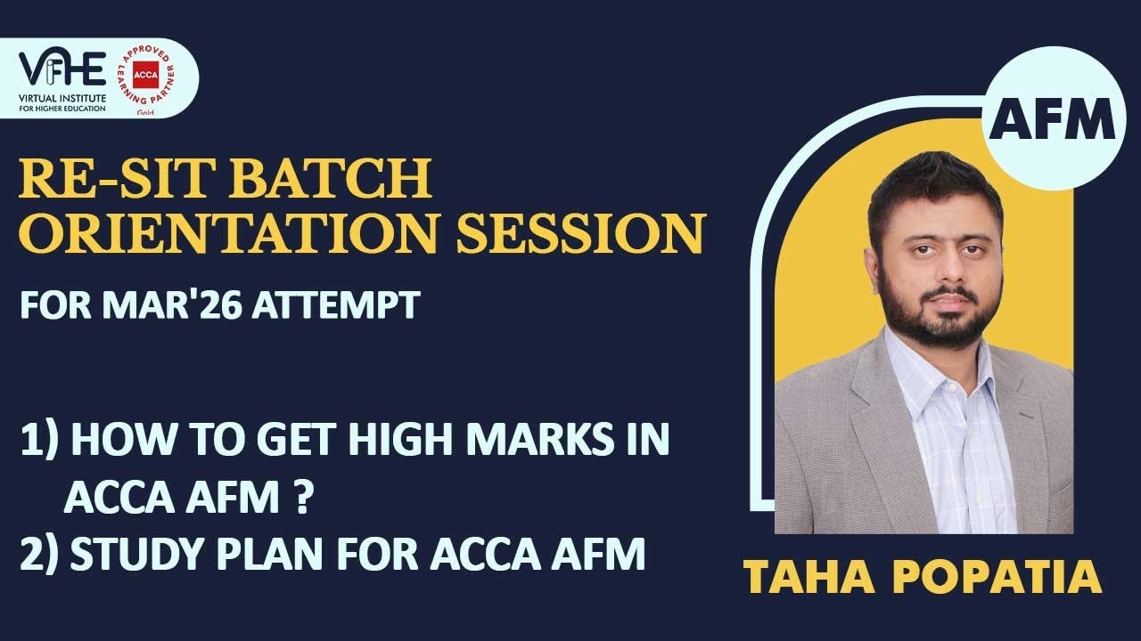 ACCA AFM | How to Score High in ACCA AFM | Study Plan for AFM | Re-Sit March 2026