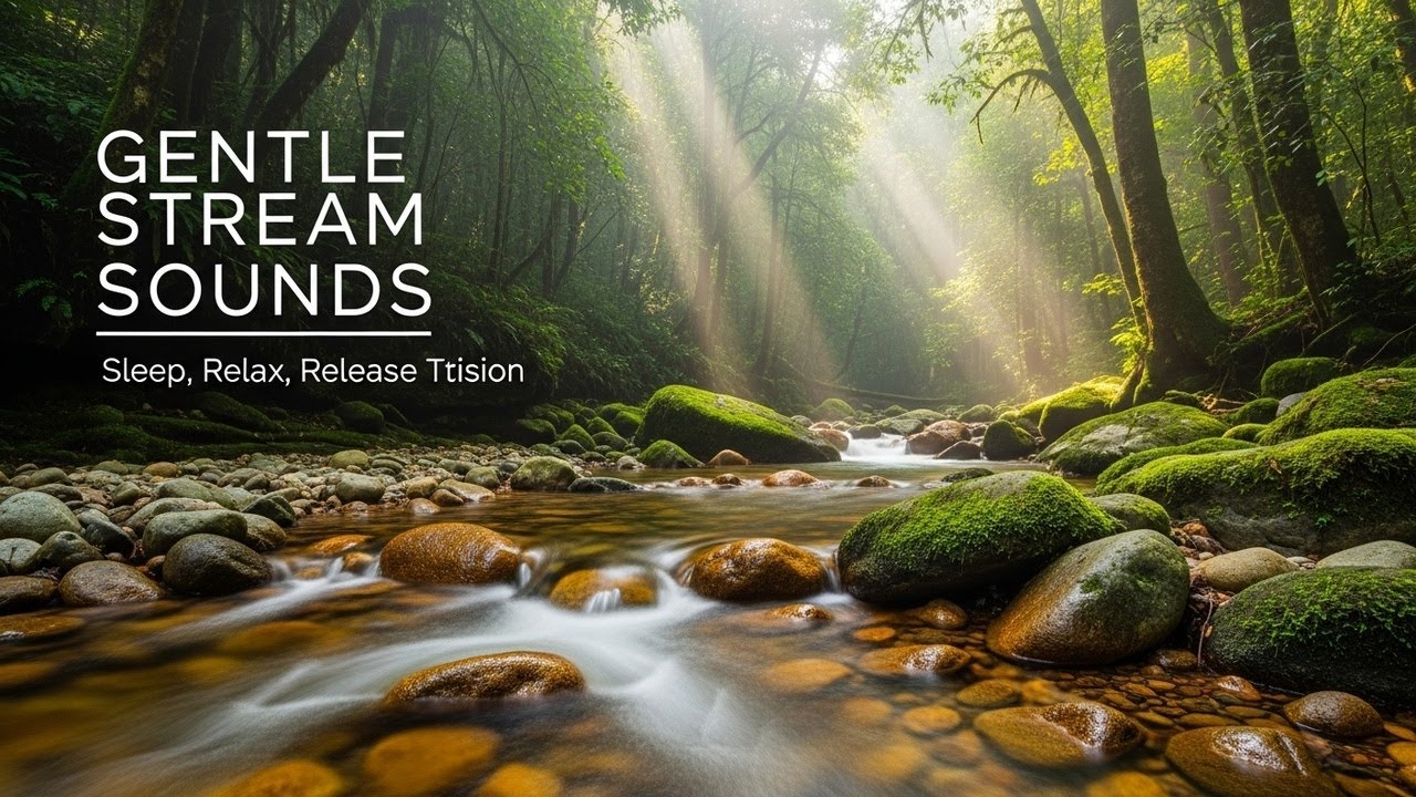 Natural Forest Ambience with Gentle Water Flow for Study Meditation Inner Peace and Stress Relief