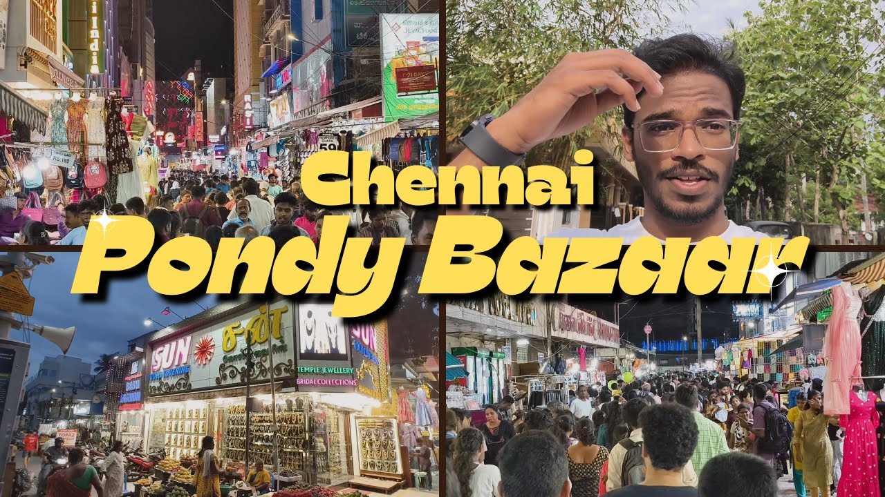 Exploring Pondy Bazaar Chennai | Street Shopping Vlog, Local People & Culture